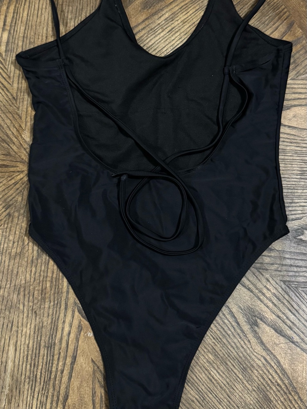 Classic Black One-Piece Swimsuit with Adjustable Straps